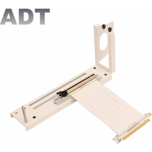 White PCI-E x16 graphics video card to 3.0 gpu vertical bracket fixed combination DIY full speed extension cable for ATX chassis