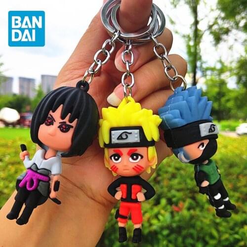 Anime Naruto Shippuden Figures Keychain Charms Accessories Kawaii Uchiha Itachi Sasuke PVC Keychain Keyring Toys Adult Kids Gift