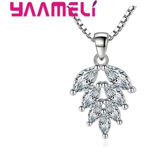 Shiny Full White AAA+ Crystal With Box Chain Necklaces & Pendants For Women Best Gift India Jewelry Best Quality