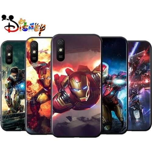 Iron Man Marvel hero for Xiaomi Redmi 10X Pro 9C 9A 9T 9 GO K40 K30 Ultra K20 8 7 S2 6 5 4X Pro Soft Black Phone Case