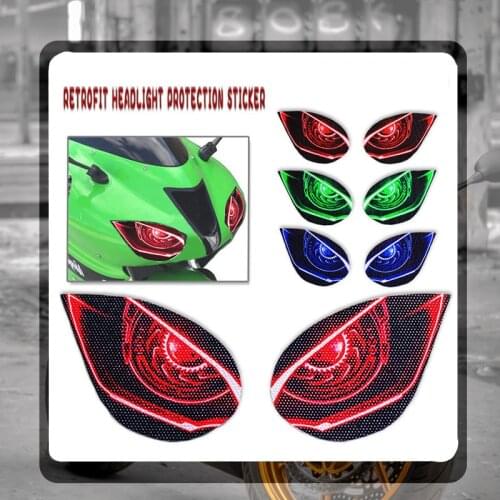 For Kawasaki ZX6R 2007 2008 NINJA ZX 6R Motorcycle 3D Front Fairing Headlight Guard Sticker Head Light Protection