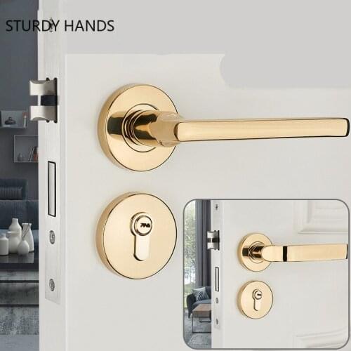 American style Zinc Alloy Door lock Indoor Home Solid Wood Door Mute Door Lock Continental Bedroom Minimalist Interior Door