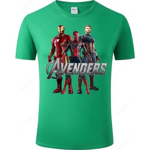 The Avengers T Shirt Men Harajuku Iron Man Captain America Summer Cotton T-shirt Fashion Male Tops Cool Tee Homme Clothing J95