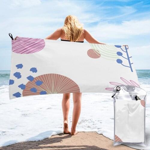Wearable Bath Towel Abstract Floral Memphis Soft and Absorbent Unique Towel for Hotel Home Bathroom Gifts Women Bathrob