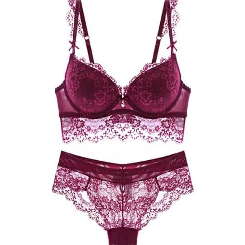 Fashion sexy push up adjustable lace underwear accept supernumerary breast bra thickening bra set high quality lingerie sets