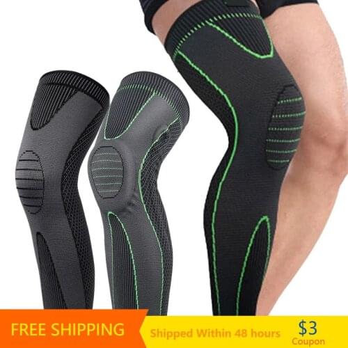1/2 PCS Full Leg Compression Sleeves Knee Braces Support Protector Man Woman For Running Basketball Joint Pain Relief Knee Pads