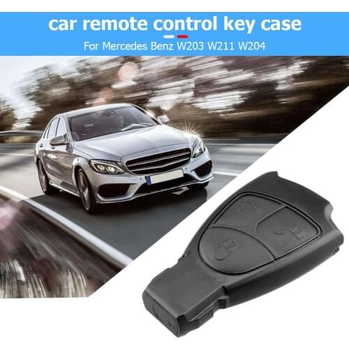 Car Remote Key Shell ABS 3 Buttons Key Case Cover Replacement for Mercedes Benz W203 W211 W204 Black