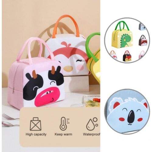 Oxford Cloth Fashion Picnic Lunch Box Storage Bag Pouch Lightweight Lunch Box Bag Reusable for Work