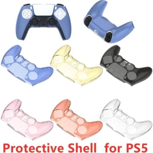 Non Slip Soft Silicone Case Dual Sense Transparent Protective Cover Shell For PlayStation5 PS5 Wireless Controller Accessories