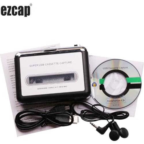 Original EZCAP Micro USB Analog Tape Cassette to MP3 Digital for PC Audio Converter Capture English Song Walman Music Player