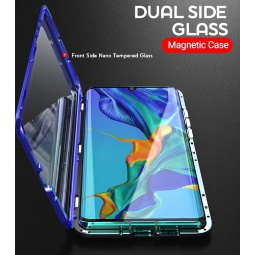 360 Full Magnetic Case For Samsung Galaxy S9 Glass Case Galaxy S9+ S9 plus cover Case Magnet Tempered Glass Cover phone case