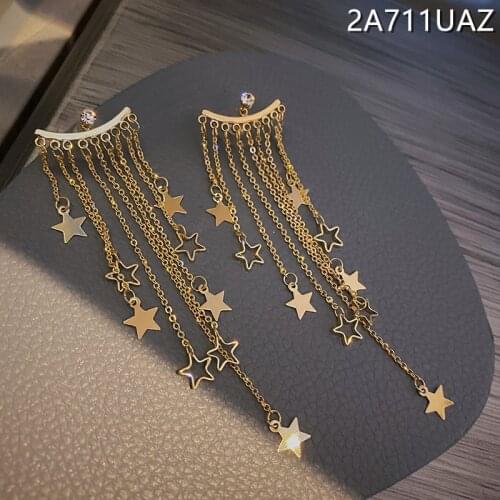 Tassel Star Earrings For Exquisite Temperamental Vigorous Girl Party Jewelry Gift Creative Trend Design Sense Earrings