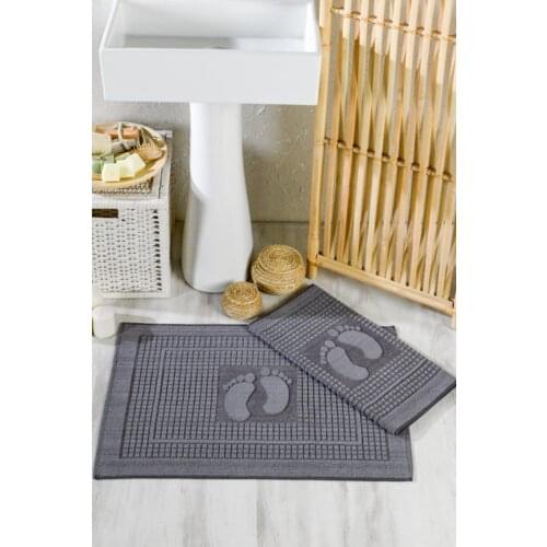 Mop Antrasit-2 Pcs 260Gr Foot Towel Suction Power Is Easy To Clean Dry Quickly Quality Product Turkish Hand Sauna Accessories Sets Face Designer Luxury For Adults Spa