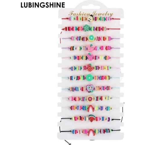 Mixed Color Random Fruits Charm Bracelet Bohemian Fashion Friendship Bracelets For Women Men Handmade Adjustable Jewelry Gifts