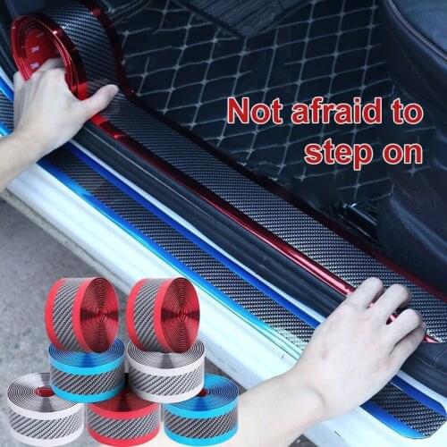 3cm*100cm Car Trunk Door Guard Strips Sill Plate Protector Rear Bumper Guard Rubber Mouldings Pad Trim Cover Strip Car Styling