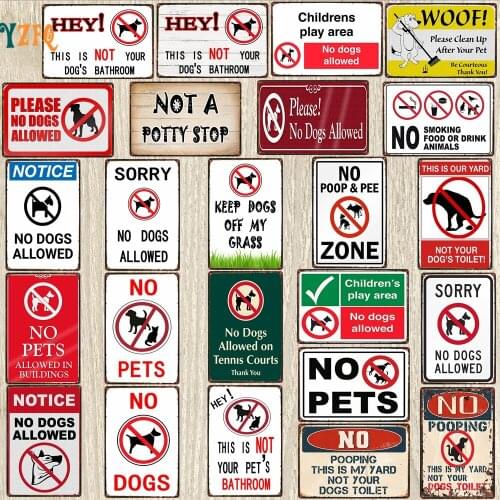 Animal Rules Tin Signboard Old-fashioned Kitchen Tools Rules Wall Bar Metal Plate Family Man Cave Decoration 30x20 cm DU-7959A