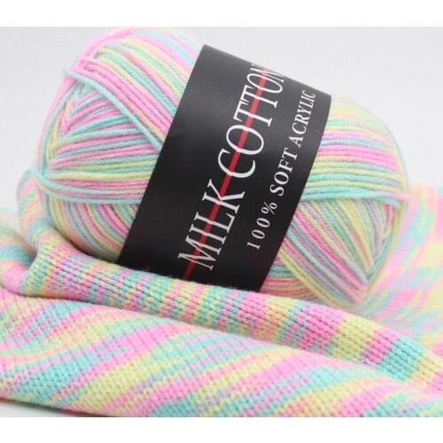 1 Piece Of 50g Milk Cotton Yarn Knitting Crochet Baby Cotton Yarn Velvet Hand-knitted Wool Crochet Scarf Hat DIY Sweater Gloves