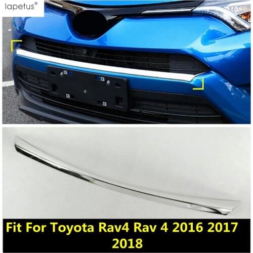Lapetus Accessories For Toyota Rav4 Rav 4 2016 2017 2018 Front Head Bottom Bumper Protector Plate Molding Cover Kit Trim 1 Piece