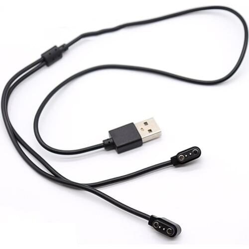 10PCS Magnetic Charging Cable USB 2.54 pitch Male to 2 Pin Pogo Magnetic Charger Cable Cord for Smart Watch GT88 G3 KW18Y3 GT68
