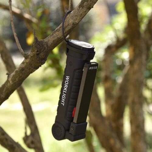 175A Multi-function 360Degree Magnetic Tail Foldable light Rotation USB Rechargeable COB+LED Emergency Worklight With Hook