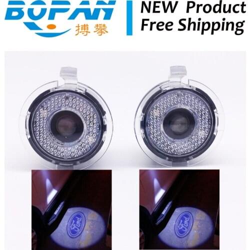 2PCS Wireless Car Door Shadow Welcome Lamp LED Laser Ghost Shadow Projector Lights For Ford Mondeo/Taurus/Edge/Exploror Hot Sell