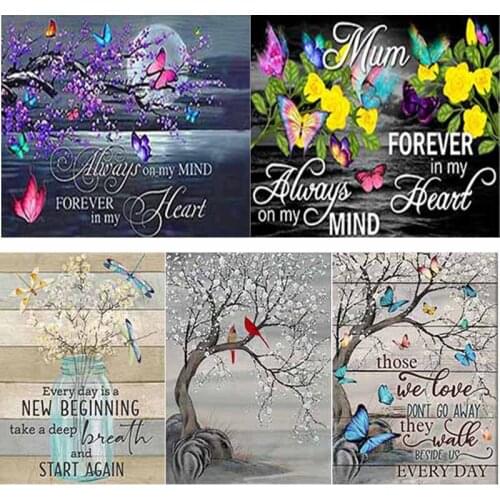 Diy 5D Diamond Painting Flower Cross Ctitch Animal Diamond Embroidery Full Square Round Drill Landscape Mosaic Birthday Art Gift