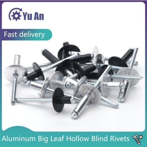 Aluminum Large Flange Pop Open Hollow Blind Rivets Large Cap Leaf Bolt Dropper Self-plugging Rivet Decoration Pull Nail Rebite