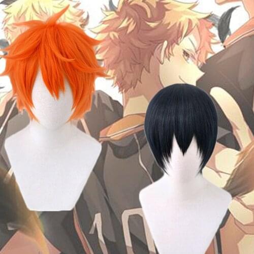 Anime Haikyuu!! Nekoma Kenma Kozume Short Wig Cosplay Hinata Shoyo Costume Wigs Heat Resistant Synthetic Hair Haikiyu Men C28C13