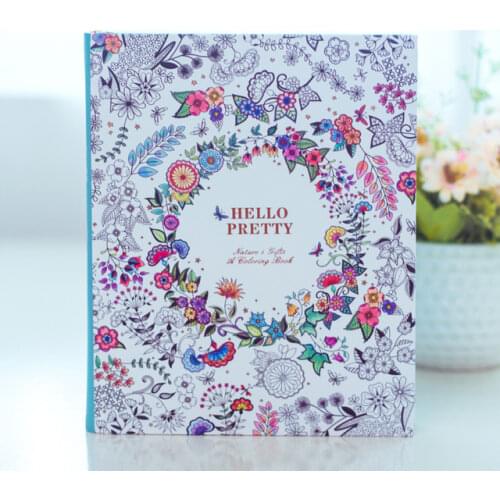 Lovely 140sheets Thick Notebook Flower Colored Pages School Kids Notepad DIY Drawing Diary Girls Birthday Gift