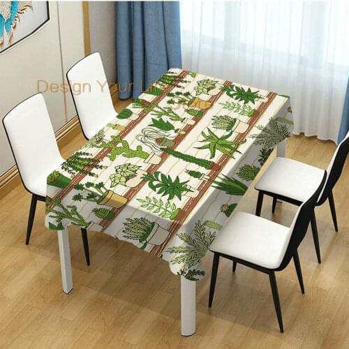 Blooming Cactus Home Decor Dining Room Kitchen Table Cover