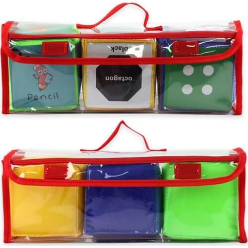 Kids DIY Education Playing Game Dice Toddlers Pocket Square Baby Toy for Early Kindergarten Enlightenment Teaching