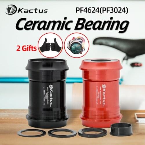 Ceramic Bottom Bracket PF4624 PF30/3024 MTB Road Bike Bicycle Press Fit Bearing Brackets For 24/22 Shimano/SRAM GXP Crankset
