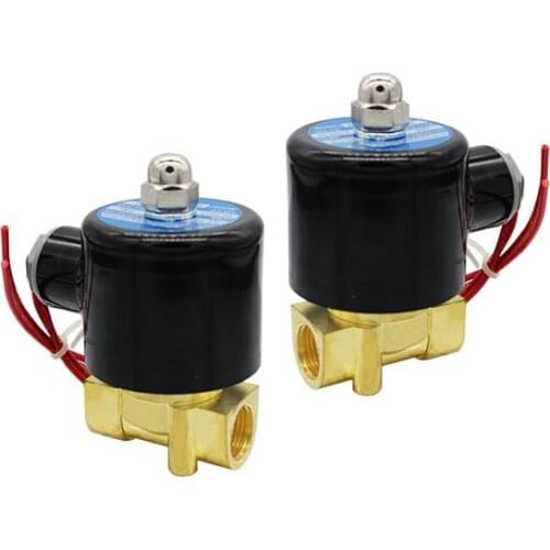 Brass & Zinc water valve 2W025-08 Electric Solenoid Valve DN8 Normally Closed Pneumatic for Water Oil Air 12V 24V 220V 110V