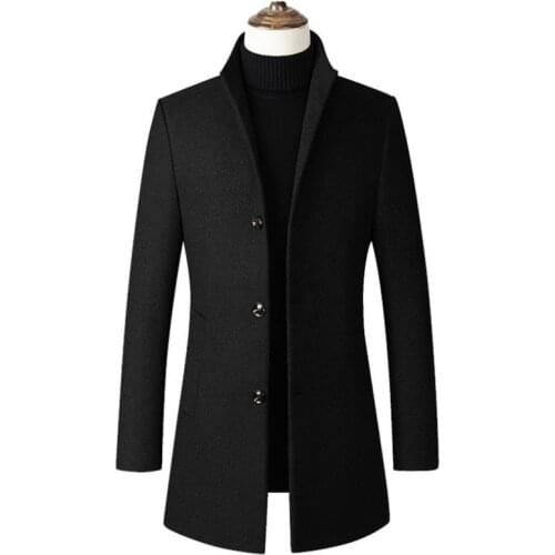 Men Winter Thick Cotton Wool Jackets Coats Male Casual Fashion Slim Business Casual Jackets Outwear