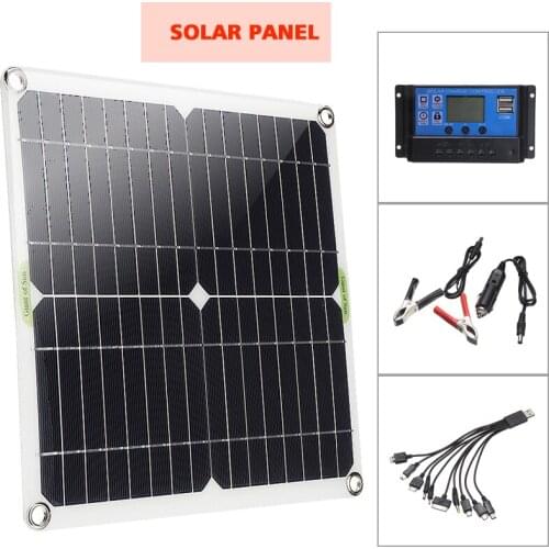 12V Panel Solar Cells Charger Kit 80W Monocrystalline Silicon Solar for Caravan/Camping/Home Smartphones Electronic Devices