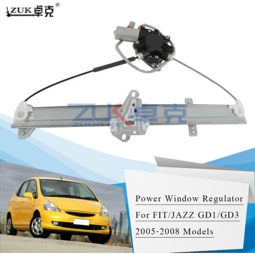ZUK Front Right Power Window Regulator Assy Window Lever For HONDA FIT JAZZ 2005 2006 2007 2008 GD1 GD3 OE#72210-SAG-H01