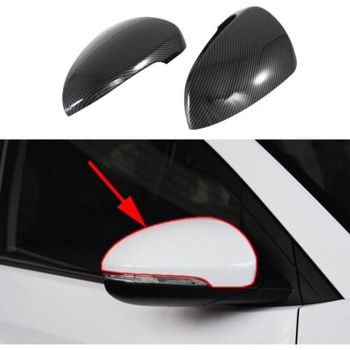 Fit For Hyundai Tucson 2019 2020 2021 Accessories ABS Carbon Fiber Style Rearview Side Mirror Protector Cover Black Trim