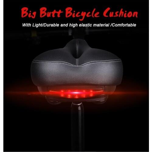 Foam Hollow Thickened Bicycle Saddle With Taillights For Cycling Mountain Bike Seat Cushion