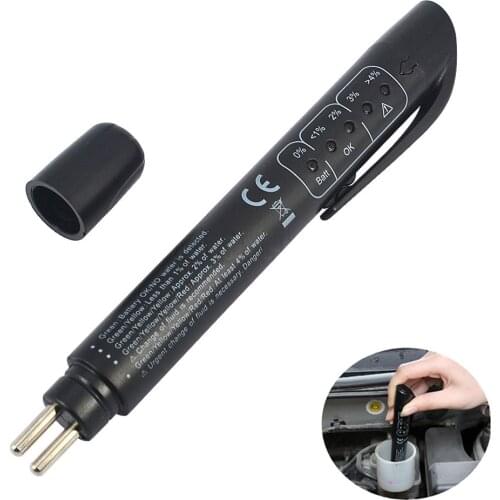 Beyisi Brake Oil Testing Pen Automobile Brake Oil Water Content Detection Diagnostic Pen Motorcycle Brake Fluid 1.5V Tester