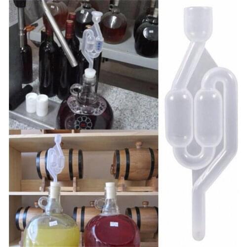 Airlock S-Shape Twin Bubble Transparent Bubble Grommet Homebrew Airlock for Home Airlock Twin