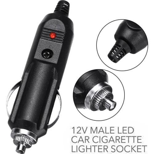 1 PC 12 V Car Cigarette Lighter Socket Plug Universal Car Male Car Cigarette Lighter Connector Adaptor For Trucks RVs Boats