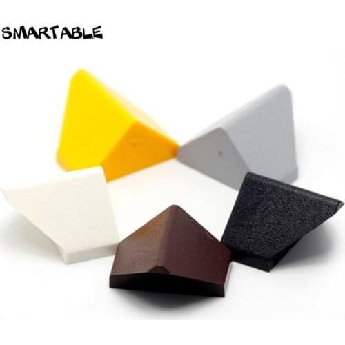 Smartable Slope 1x2 Double Oblique Building Blocks MOC Parts Toys For Big House Compatible Major Brands City 3049 80pcs/lot