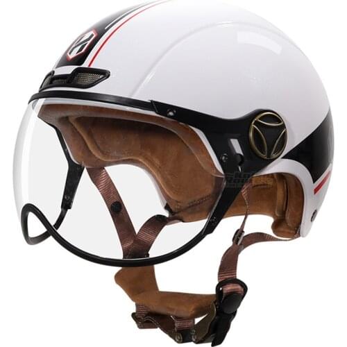 White Vintage Retro Motorcycle Helmet Open Face Helmet Motorbike Moto Riding Racing Casco Capacete Motocross Capacete For Unisex