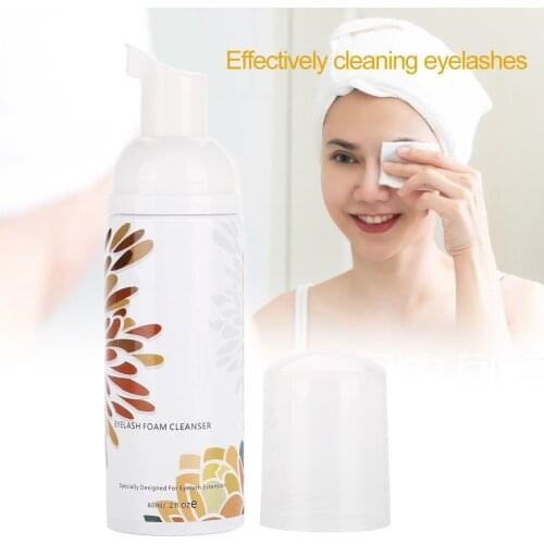 60ml Eyelashes Tools Professional Eyelashes Foam Cleaner Eyelash Extension Cleanser Shampoo Makeup Eyelash Extension Tools