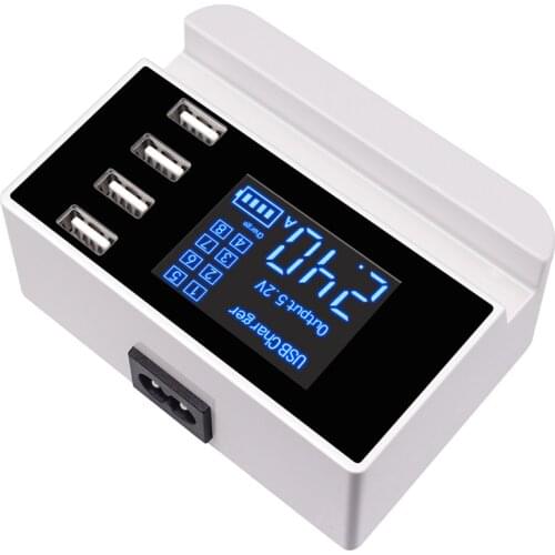 5V 4A(Max) Charging Station Multiple USB Charger Desktop Charger Hub 4 Port with LED Display Power Adapter