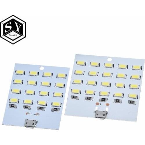1PCS high quality 5730 smd 5V 430mA~470mA White Mirco Usb 5730 LED lighting panel USB mobile light Emergency light night light