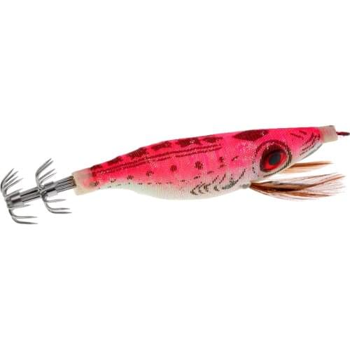 2pcs 10cm Plastic Wood Shrimp Squid Jig Fishing Lures Egi Jigs Squid Pink