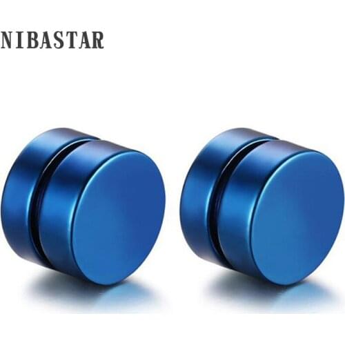 2016 The most popular 4pc Stainless Steel Magnetic Ear Stud Womens Clip Earring brinco On Non-Pierced Earrings 5 Colors Option