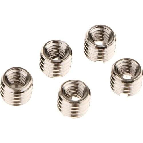 5 Pieces Metal 1/4" to 3/8" Convert Screw Adapter Reducer Bushing for Camera Tripod Monopod Ballhead