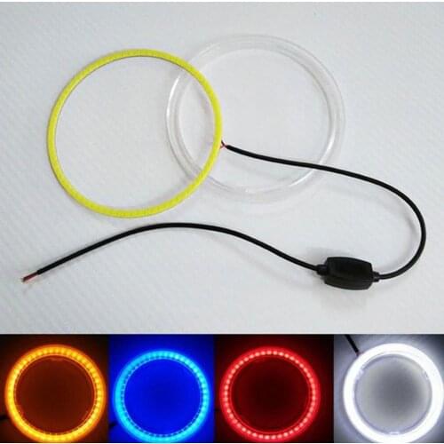 60mm-120mm Car Vehicle Universal COB LED Ring Light Headlight Lamp